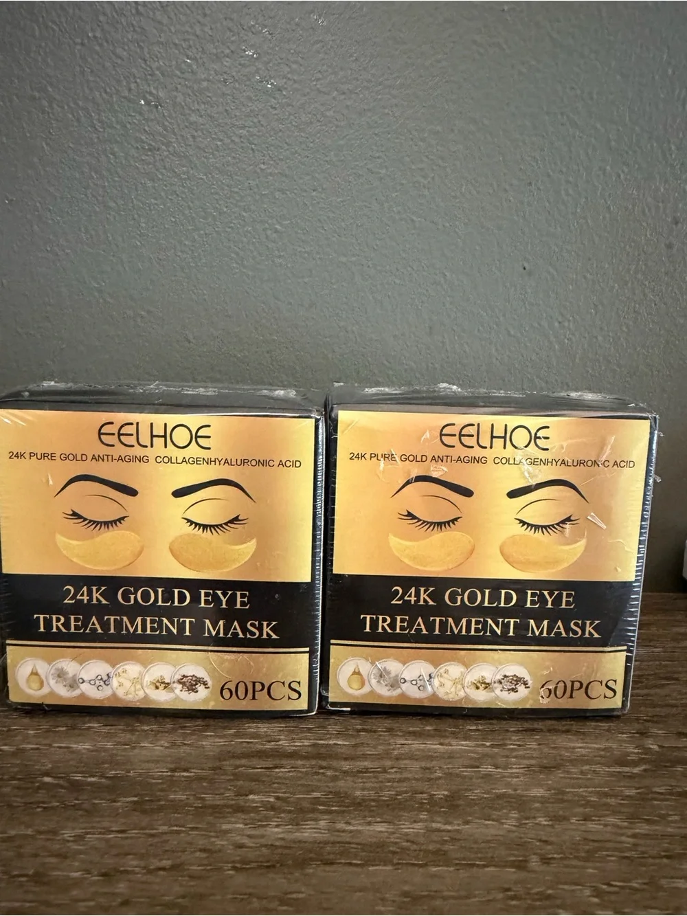 24K Gold Eye Treatment Mask - Gold (60 pcs). 2pack unopened